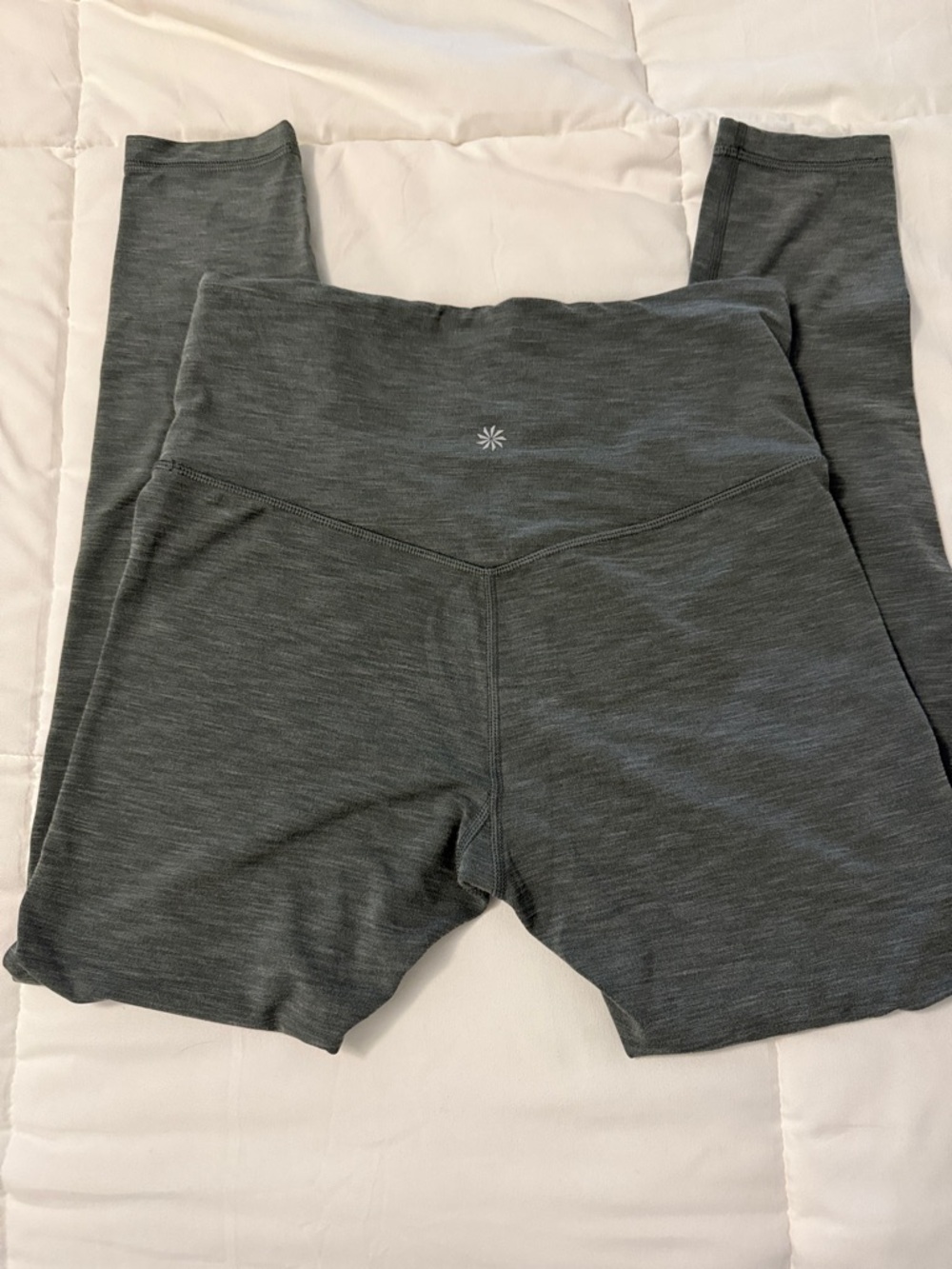 Athleta Gray Heather High-Rise Elation 7/8 Leggings